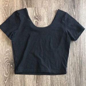 American apparel black crop top